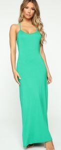 Kelly Green long Maxi Dress